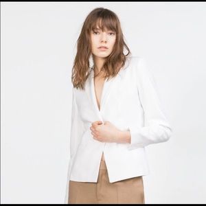 Moving Sale New  ZARA white double cloth blazer M